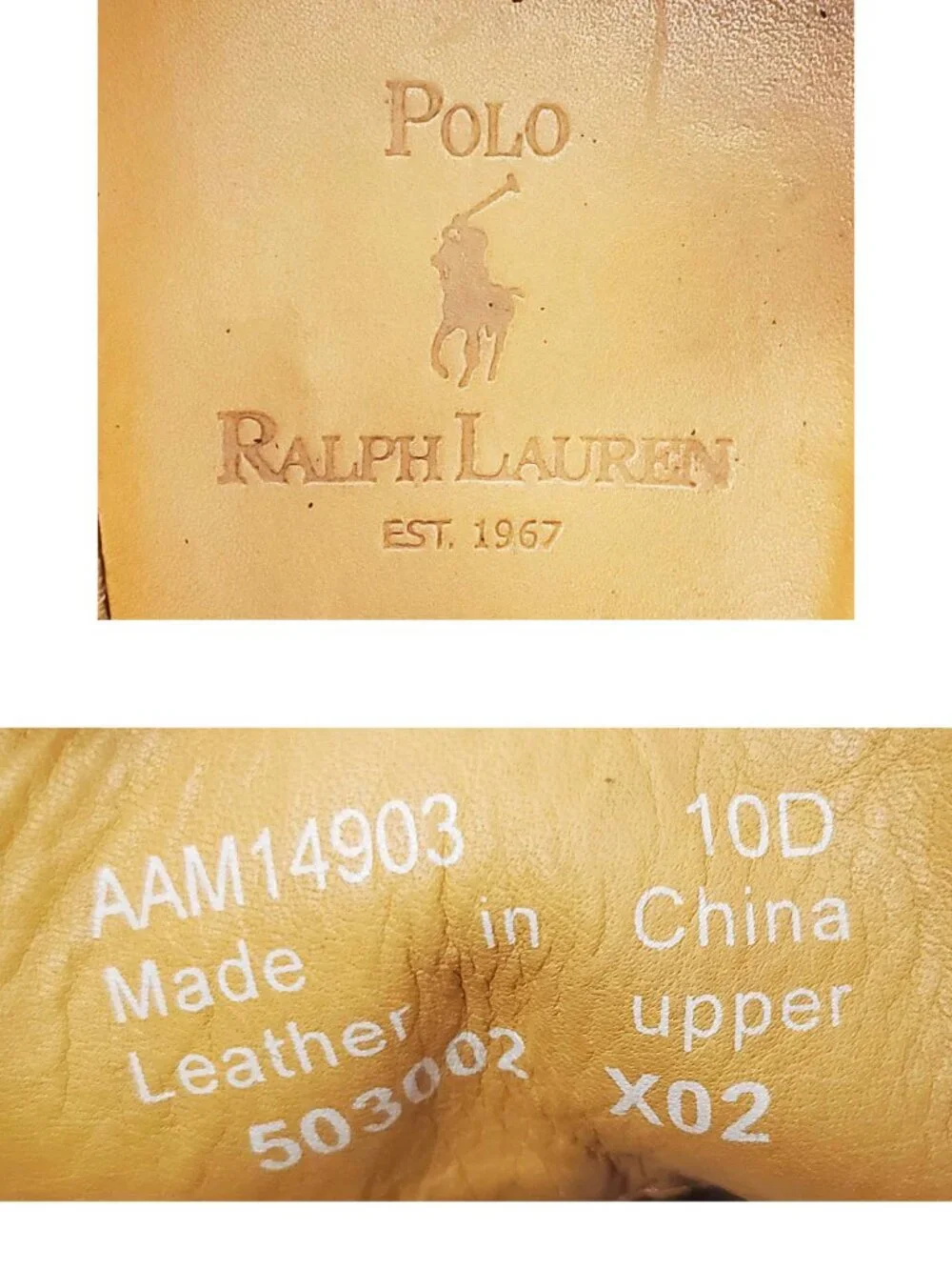 Polo Ralph Lauren Men's Beige Suede Derby Shoes Bucks  Brick Rubber Sole 10 D